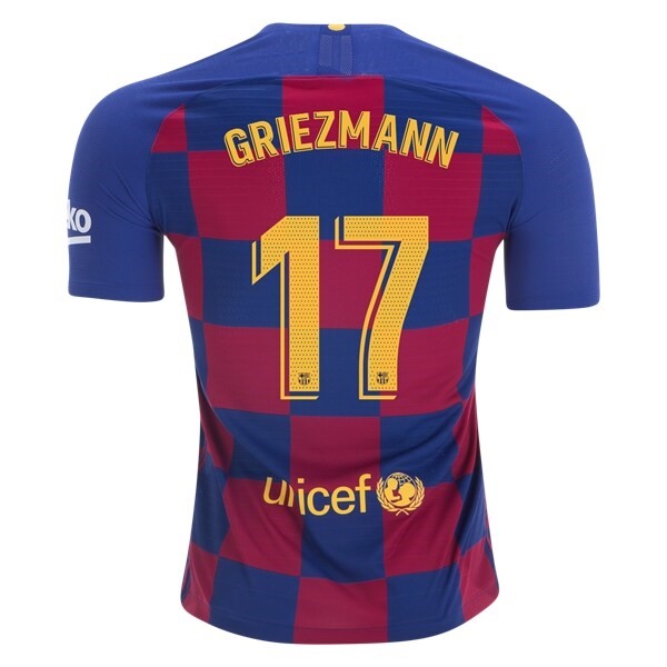 Camiseta Barcelona NO.17 Griezmann 1ª 2019/20 Azul Rojo